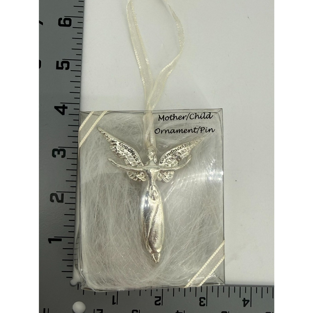 Serenity Angel Mother / Child Ornament / Pin "God Bless Grandmothers" - Picture 5 of 5